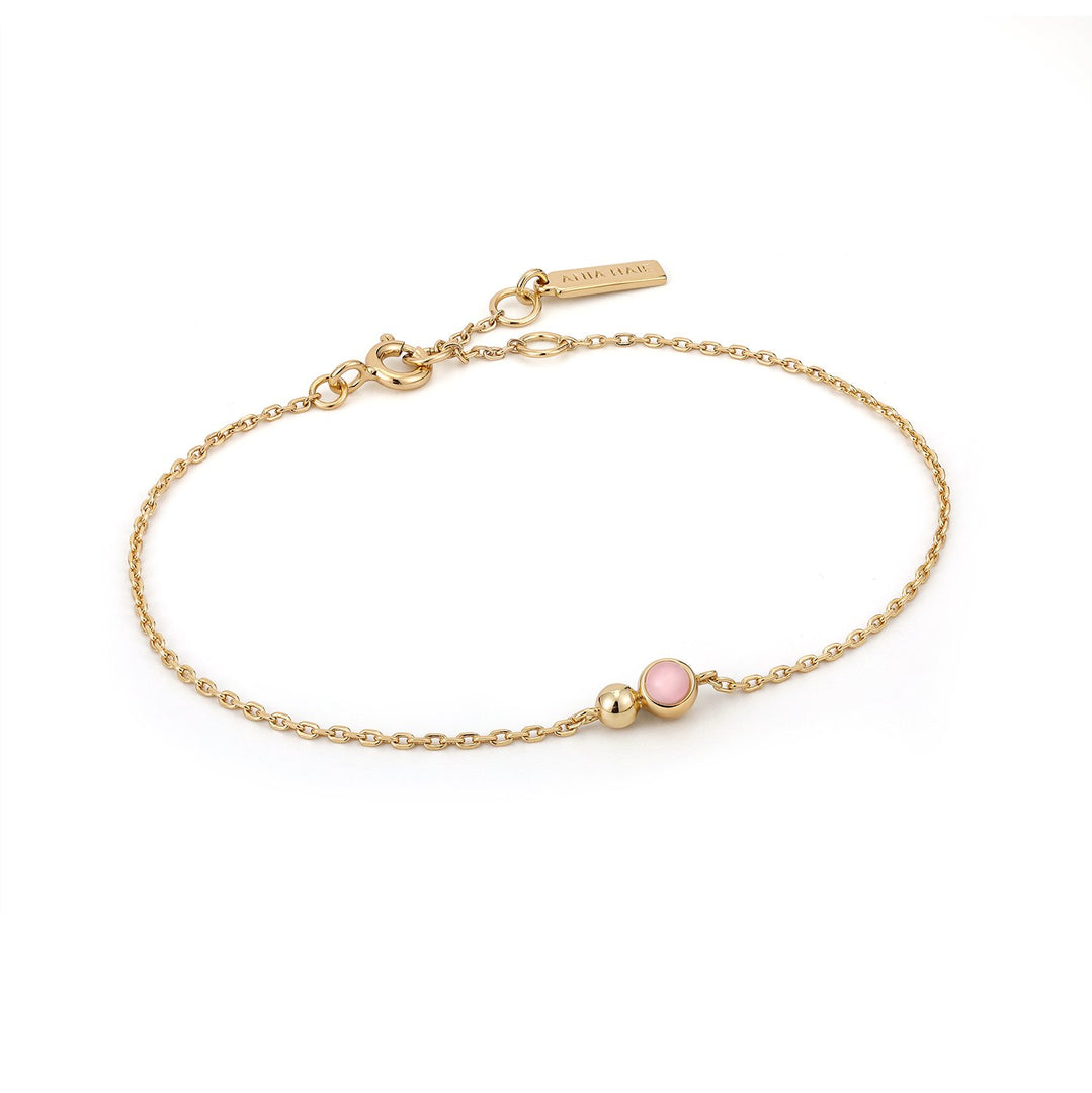 Ania Haie - Orb Rose Quartz Chain Bracelet - Gold