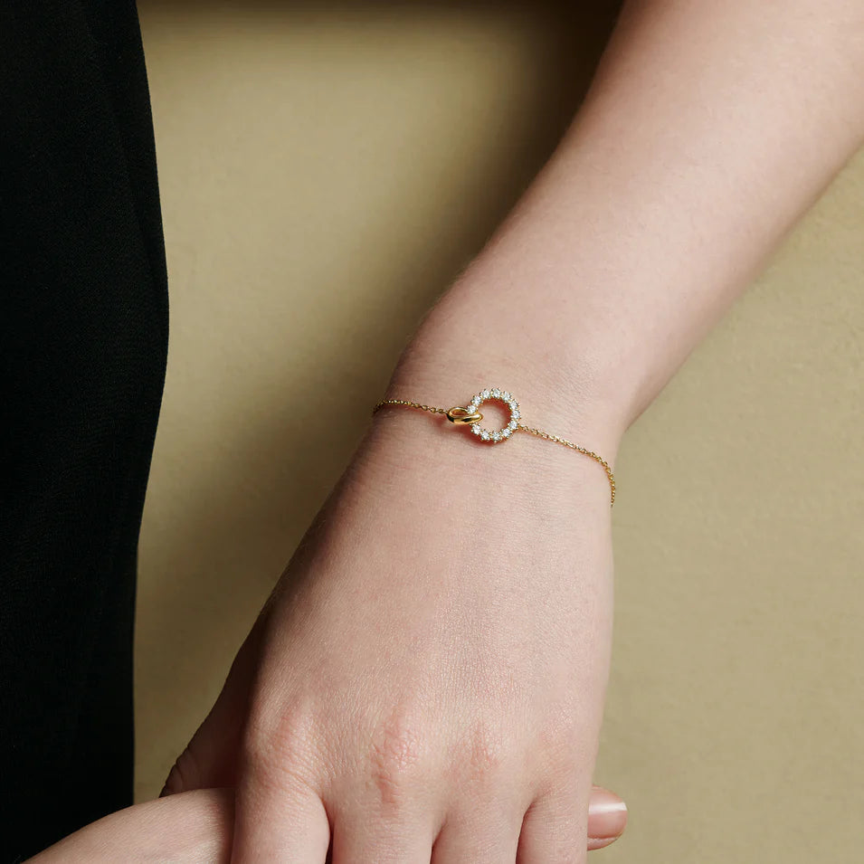 Ania Haie - Interlinked Circles Pavé Bracelet - Gold