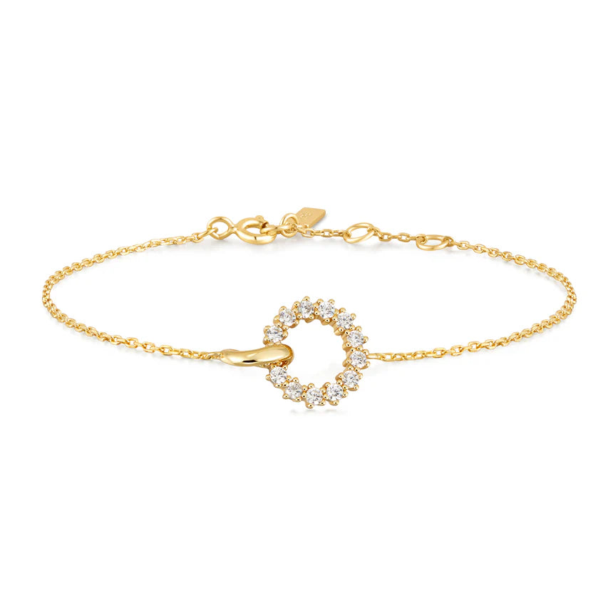 Ania Haie - Interlinked Circles Pavé Bracelet - Gold