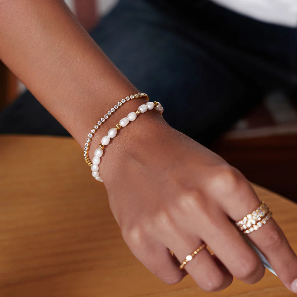 Ania Haie - Row Bezel Set Bracelet - Gold