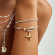 Ania Haie - Row Bezel Set Bracelet - Silver