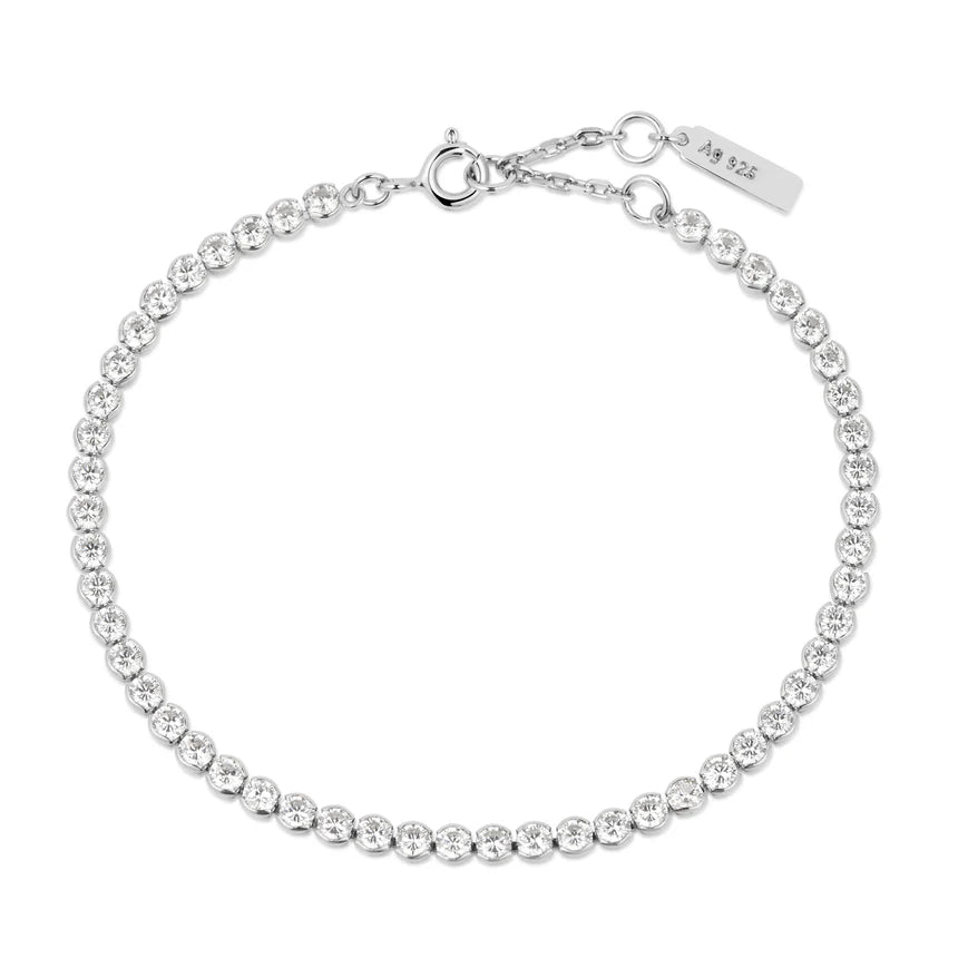 Ania Haie - Row Bezel Set Bracelet - Silver