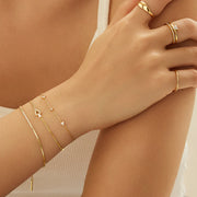 Ania Haie - Triangular Cubic Zirconia Station Bracelet - Gold