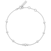Ania Haie - Sparkling Bezel Cubic Zirconia Station Bracelet - Silver