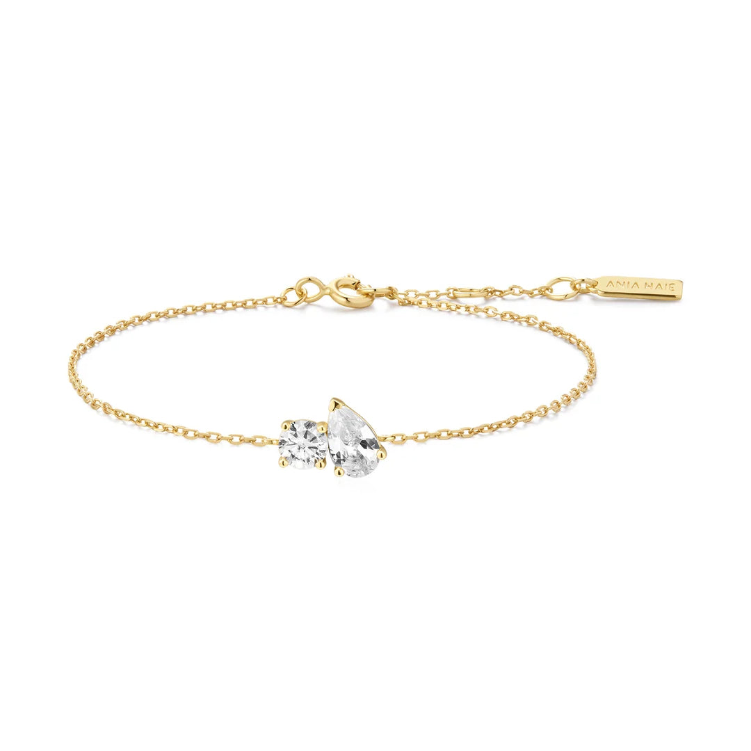 Ania Haie - Glimmer Glow Toi & Moi Bracelet - Gold