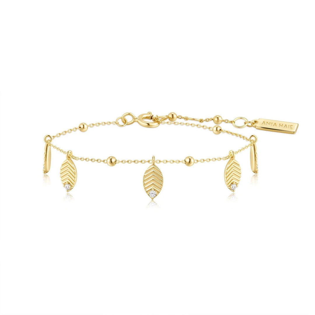 Ania Haie - Leaf Station Bracelet - Gold