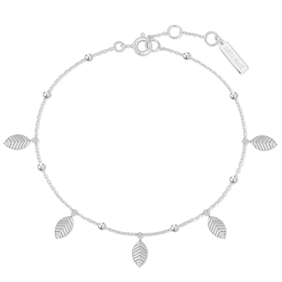 Ania Haie - Leaf Station Bracelet - Silver