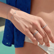 Ania Haie - Leaf Station Bracelet - Silver