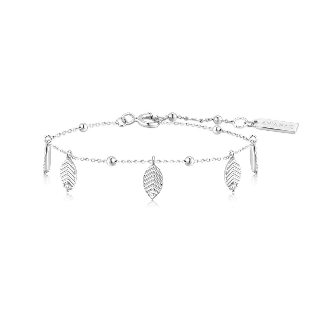 Ania Haie - Leaf Station Bracelet - Silver
