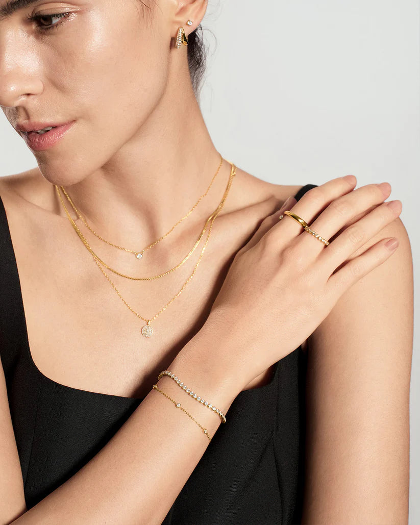Ania Haie - Classic Bezel-Set Station Bracelet - Gold