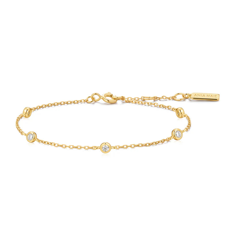 Ania Haie - Classic Bezel-Set Station Bracelet - Gold