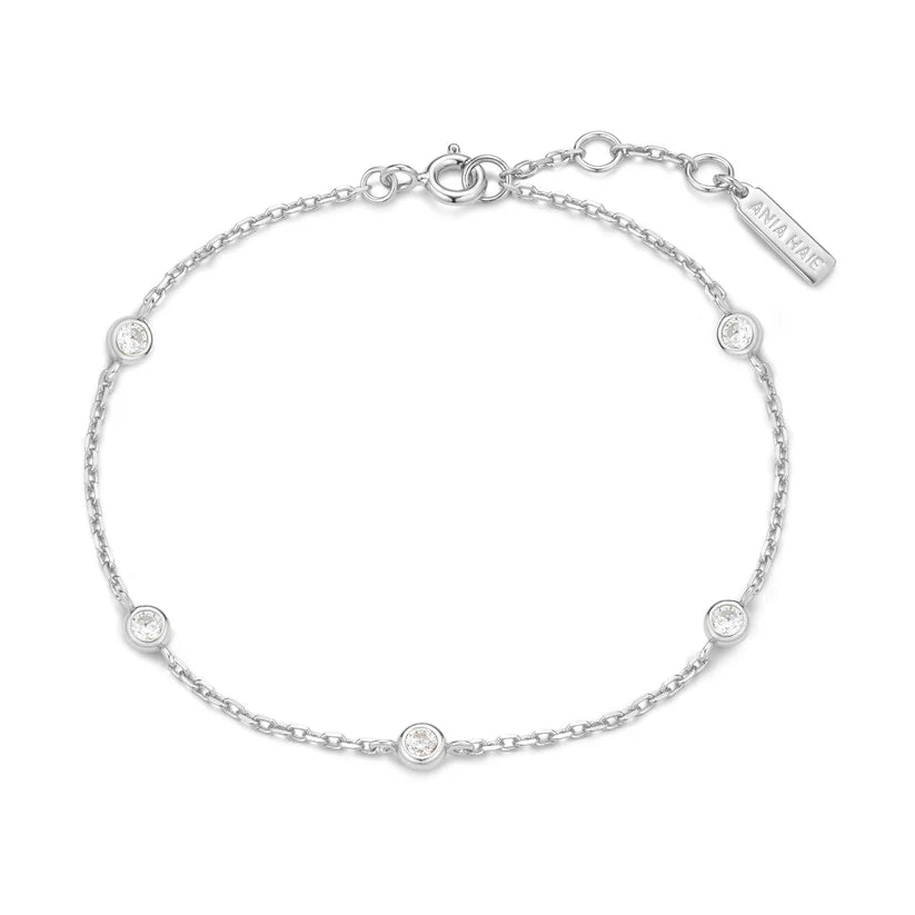 Ania Haie - Classic Bezel-Set Station Bracelet - Silver