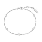 Ania Haie - Classic Bezel-Set Station Bracelet - Silver