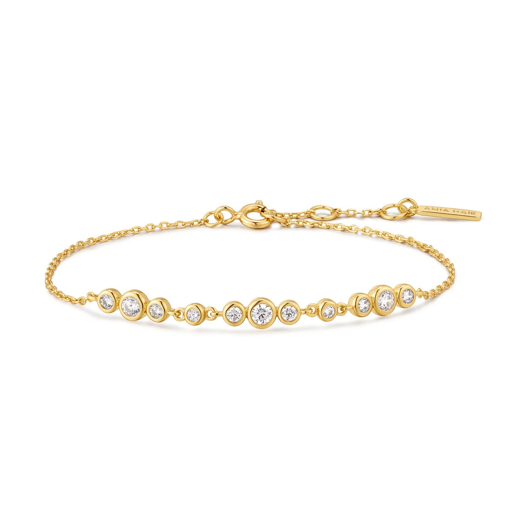 Ania Haie - Graduated Bezel-Set Trios Bracelet - Gold
