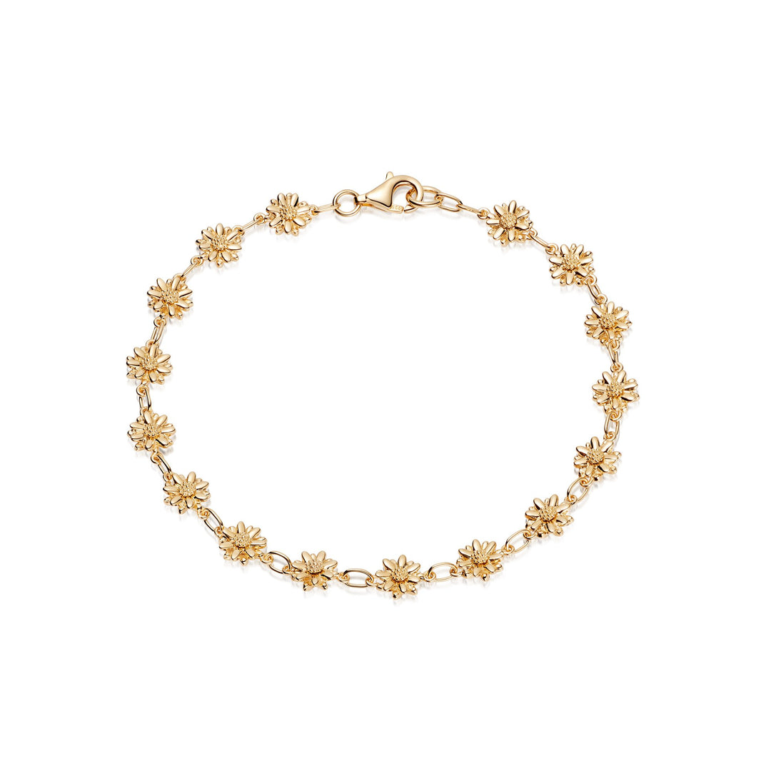 Daisy London - Sixteen Bellis Daisy Chain Bracelet - Gold