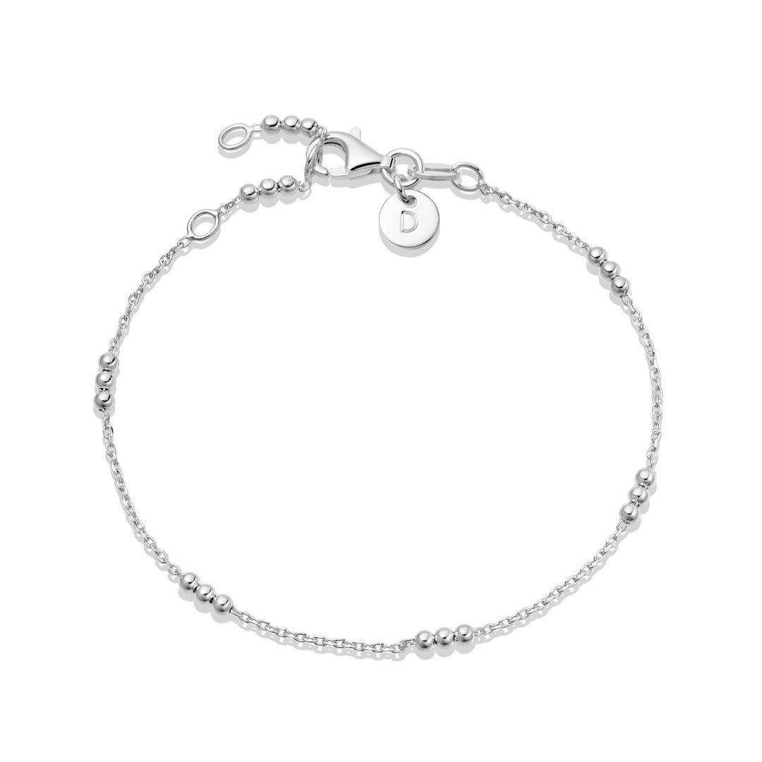 Daisy London - Triple Bead Chain Bracelet - Silver