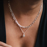 Daisy London - Birthstone Necklace - White Topaz April - Silver