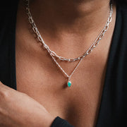 Daisy London - Birthstone Necklace - Emerald May - Silver