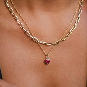 Daisy London - Birthstone Necklace - Ruby July - Gold