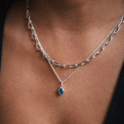 Daisy London - Birthstone Necklace - Sapphire September - Silver