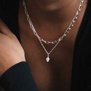 Daisy London - Birthstone Necklace - Opal October - Silver