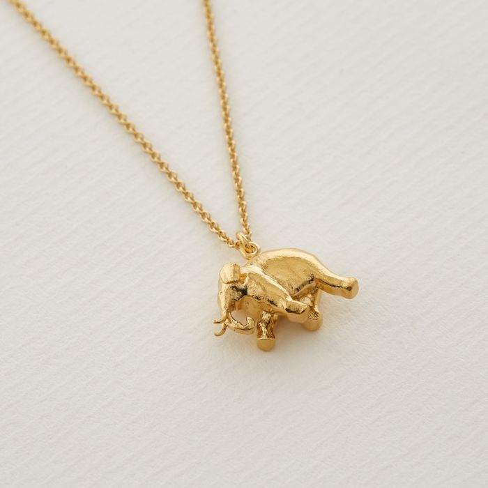 Alex Monroe - Indian Elephant Necklace - Gold