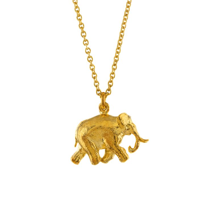 Alex Monroe - Indian Elephant Necklace - Gold