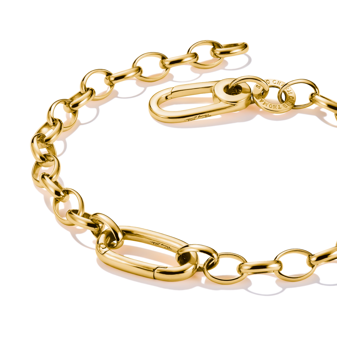 Thomas Sabo - Traditional Connect Link Charm Bracelet - Gold