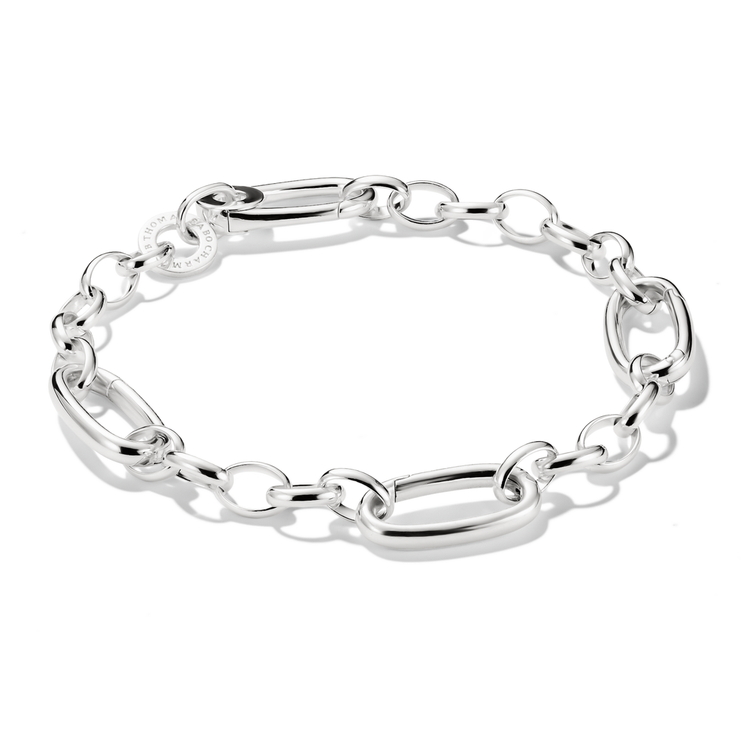 Thomas Sabo - Three Connect Links Charm Bracelet - Silver