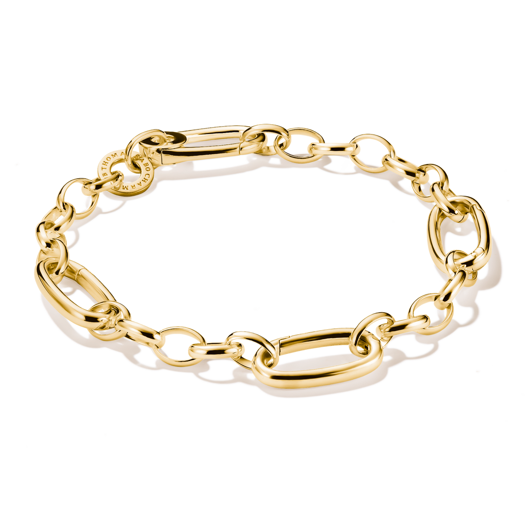 Thomas Sabo - Three Connect Links Charm Bracelet - Gold