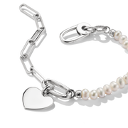 Thomas Sabo - Paperclip and Pearls Connect Charm Bracelet - Silver