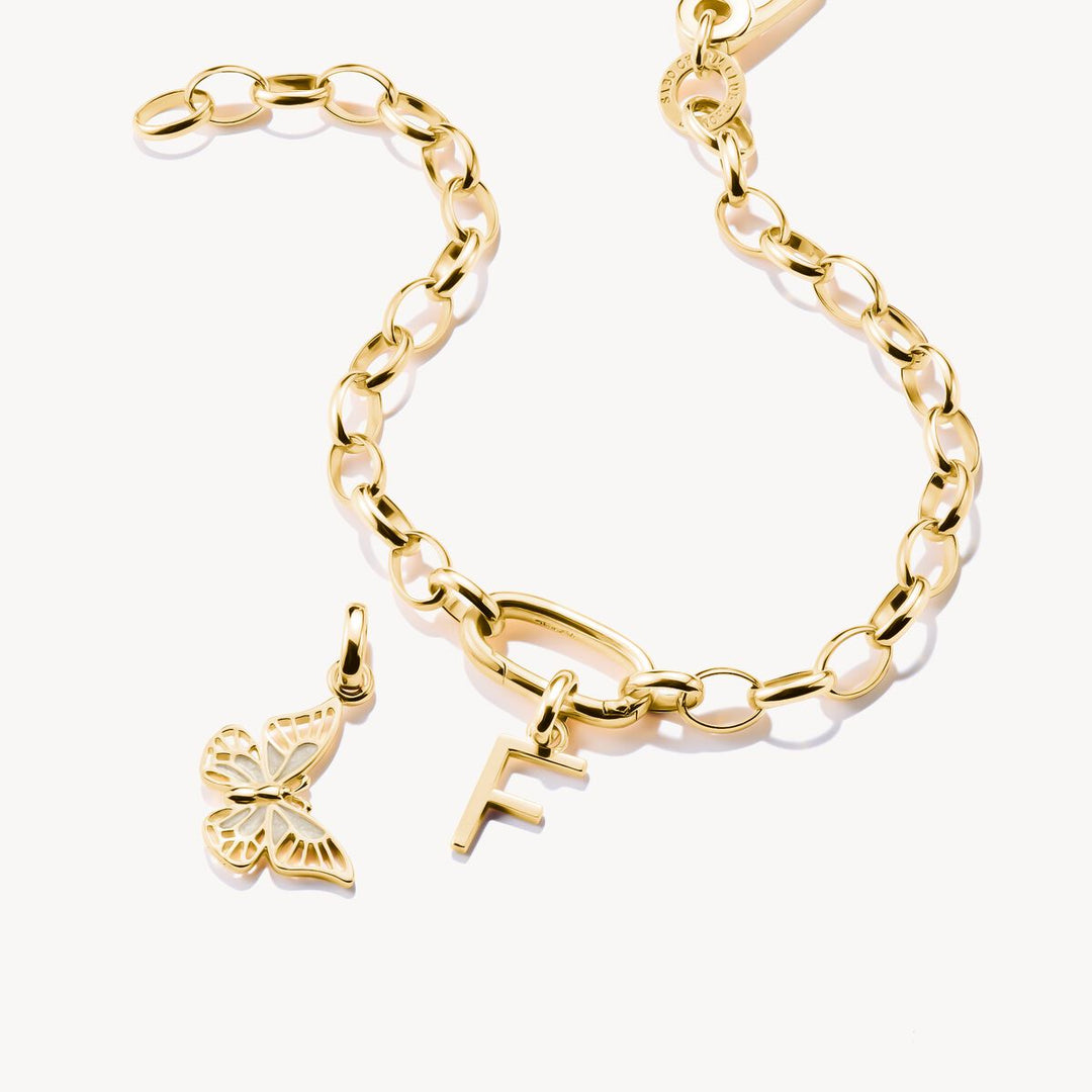 Thomas Sabo - Letter F Connect Charm - Gold