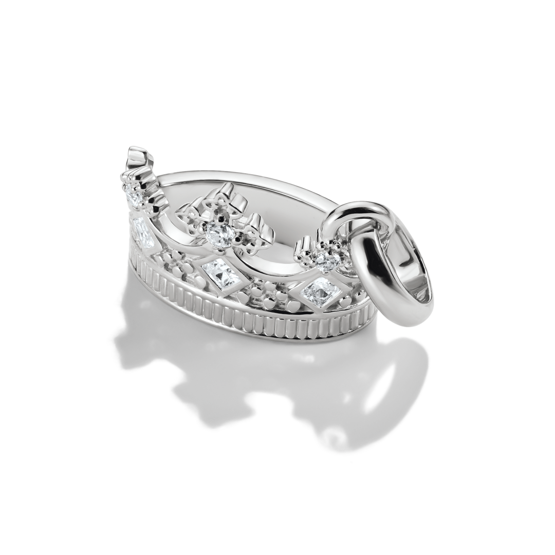 Thomas Sabo - Crown with Stones Connect Charm - Silver