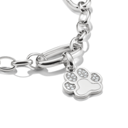 Thomas Sabo - Paw with Stones Connect Charm - Silver