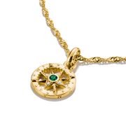 Thomas Sabo - Charm Connect Compass With Green Nanocrystal - Gold