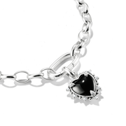 Thomas Sabo - Black Vintage Heart Connect Charm - Silver