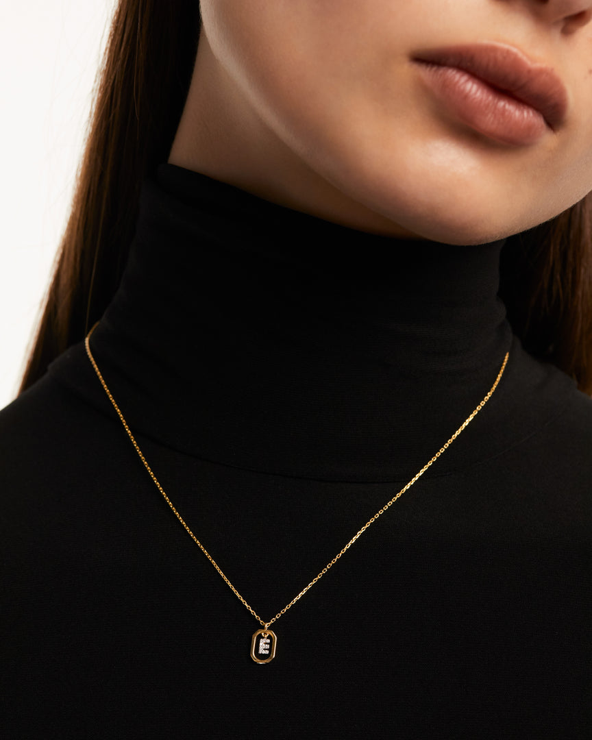 PDPAOLA - Mini Letter 'E' Necklace - Gold