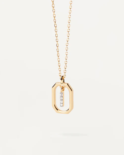 PDPAOLA - Mini Letter 'I' Necklace - Gold