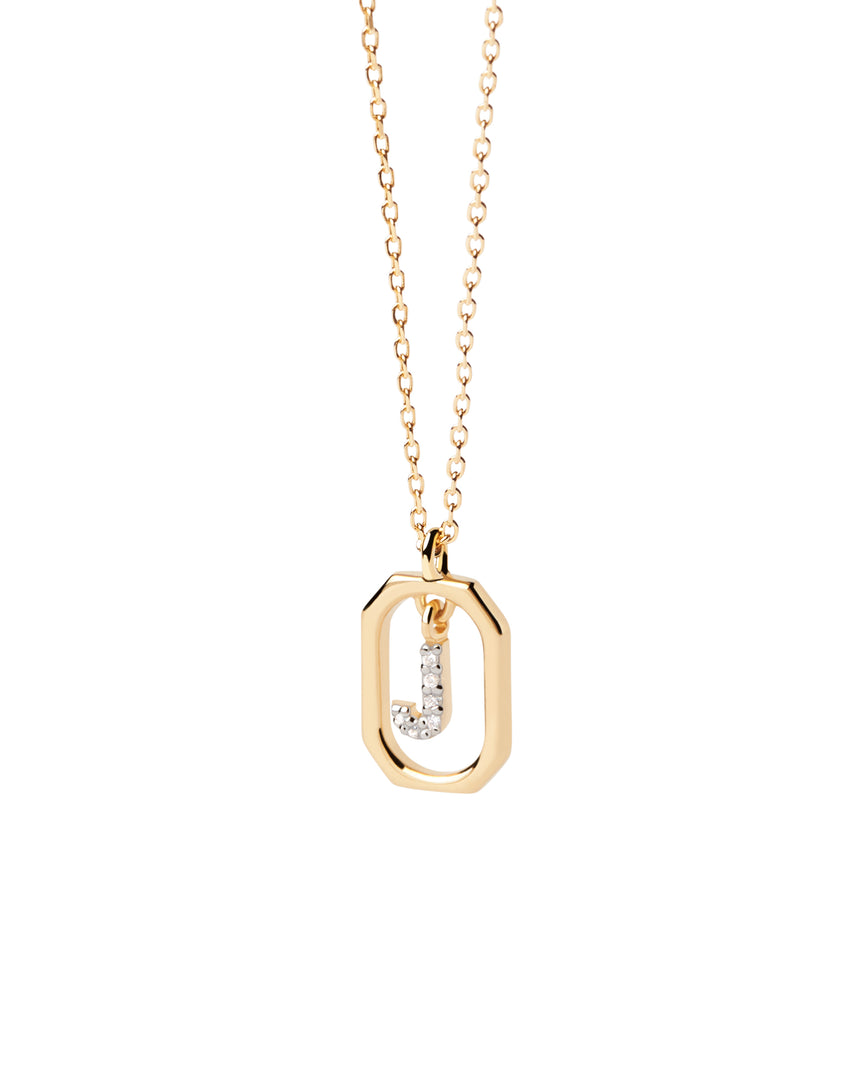 PDPAOLA - Mini Letter 'J' Necklace - Gold