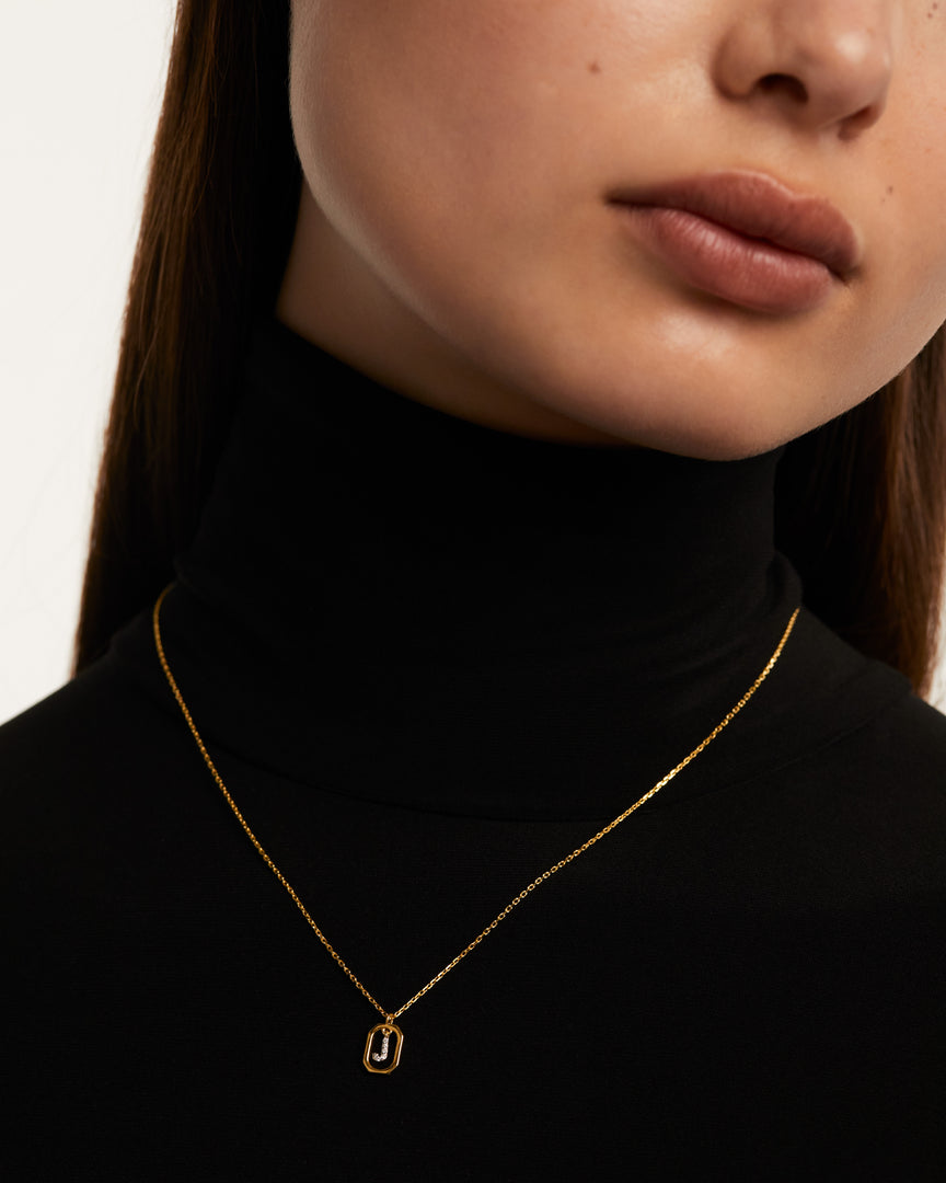 PDPAOLA - Mini Letter 'J' Necklace - Gold