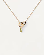 PDPAOLA - Green Lily Necklace - Gold