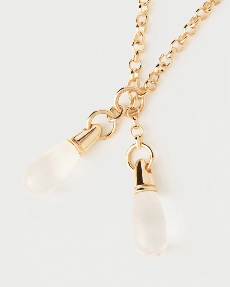 PDPAOLA - Rock Crystal Tango Chain Necklace - Gold