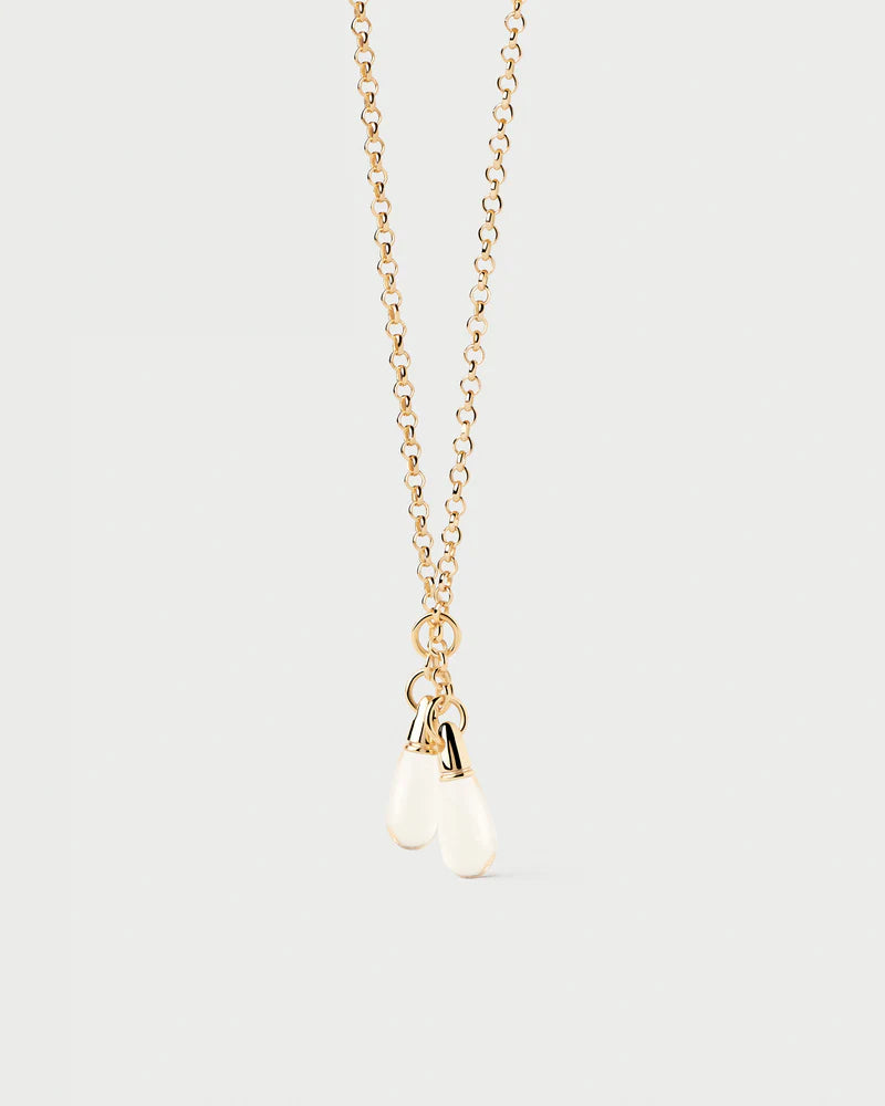 PDPAOLA - Rock Crystal Tango Chain Necklace - Gold