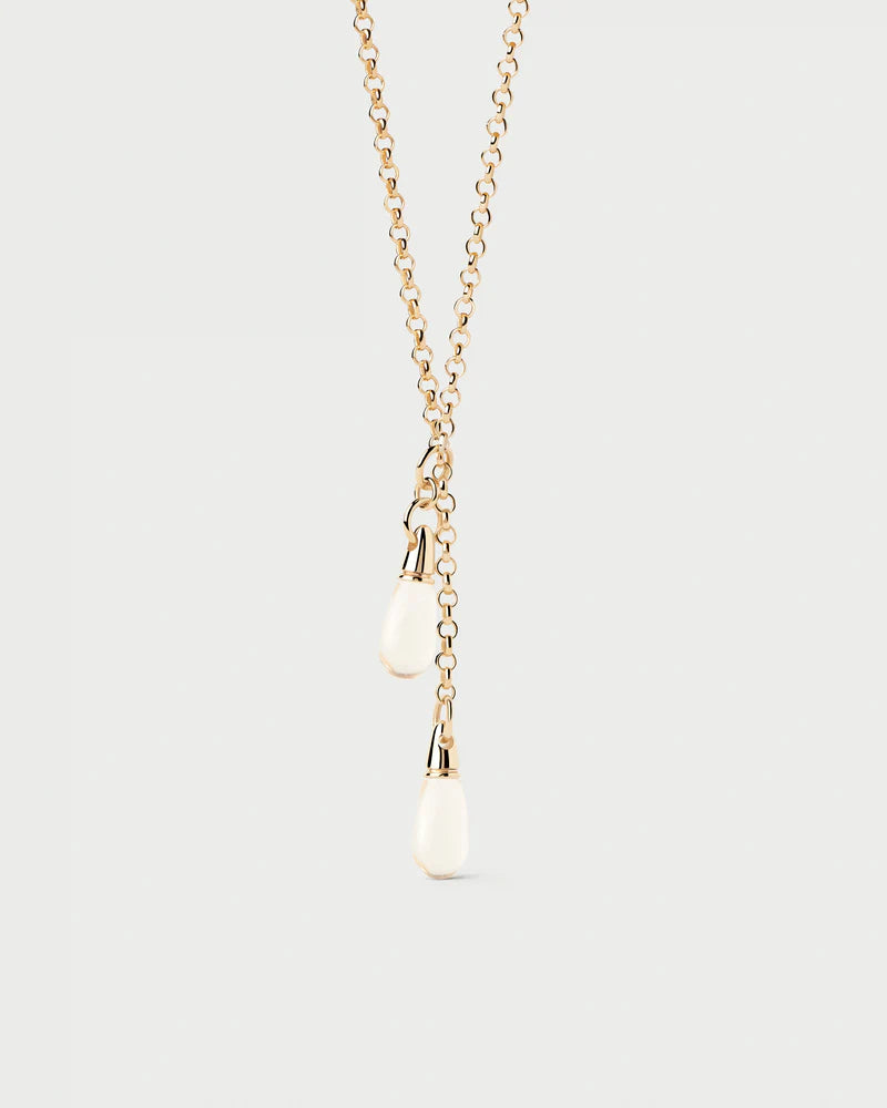 PDPAOLA - Rock Crystal Tango Chain Necklace - Gold