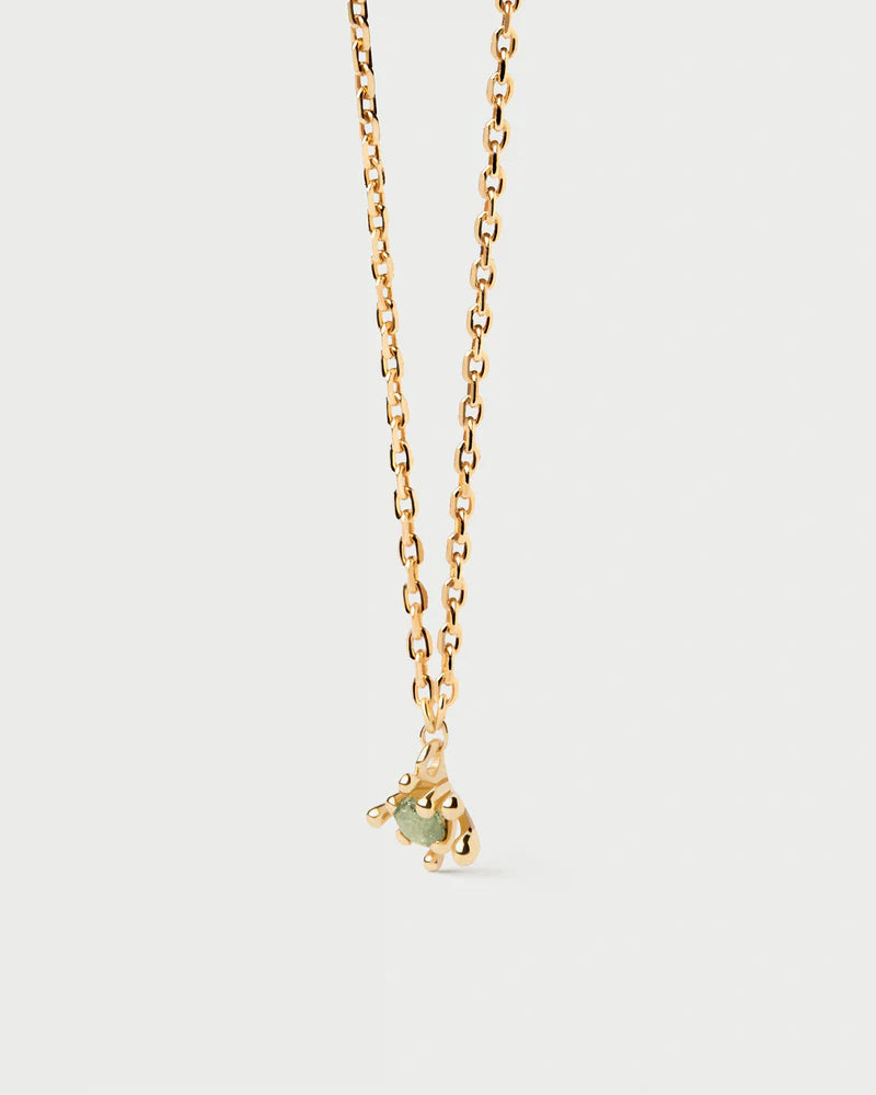 PDPAOLA - Green Fleur Necklace - Gold