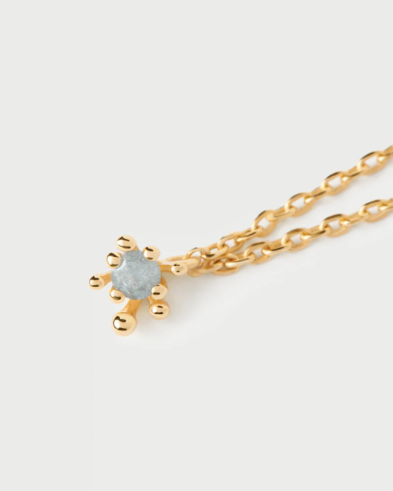 PDPAOLA - Grey Fleur Necklace - Gold