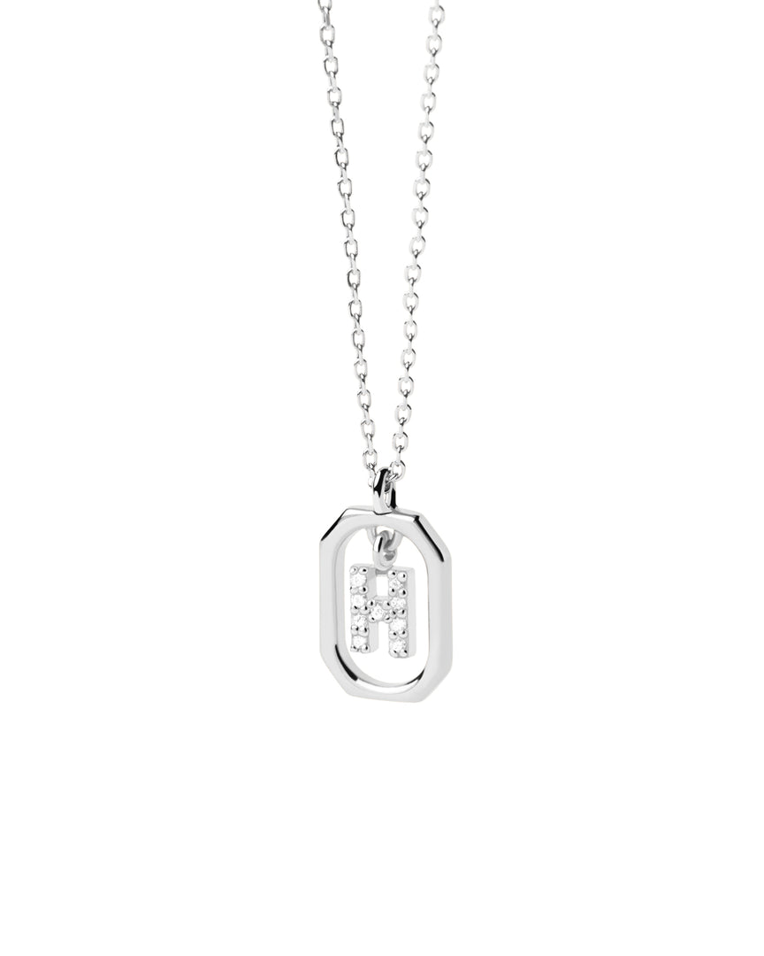 PDPAOLA - Mini Letter 'H' Necklace - Silver