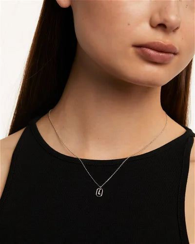 PDPAOLA - Mini Letter 'L' Necklace - Silver