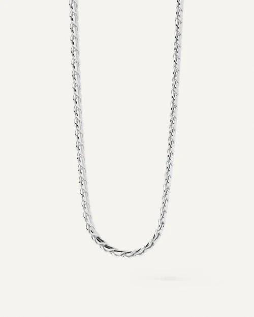 PDPAOLA - Large Serpentine Chain Necklace - Silver