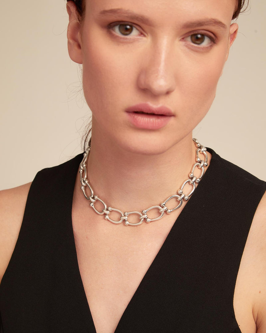 UNOde50 - Medium Sized Links Necklace - Silver